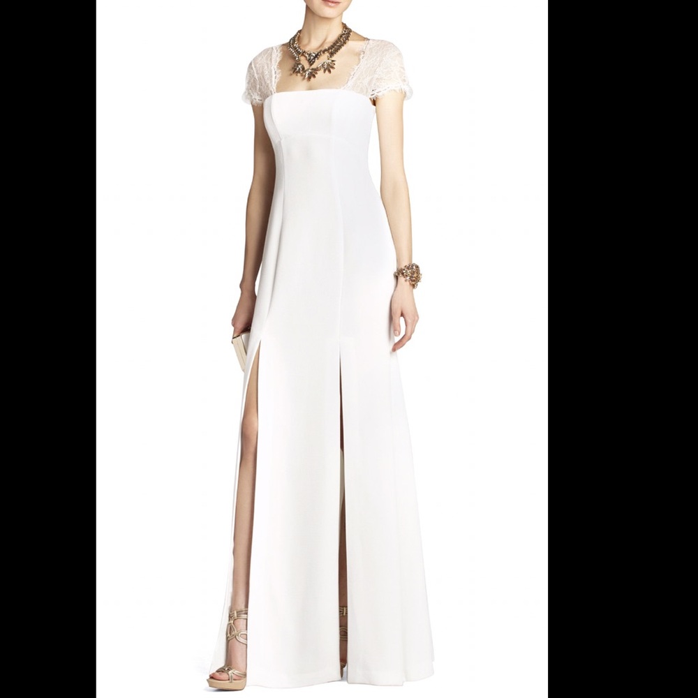 BCBG White Julia Gown